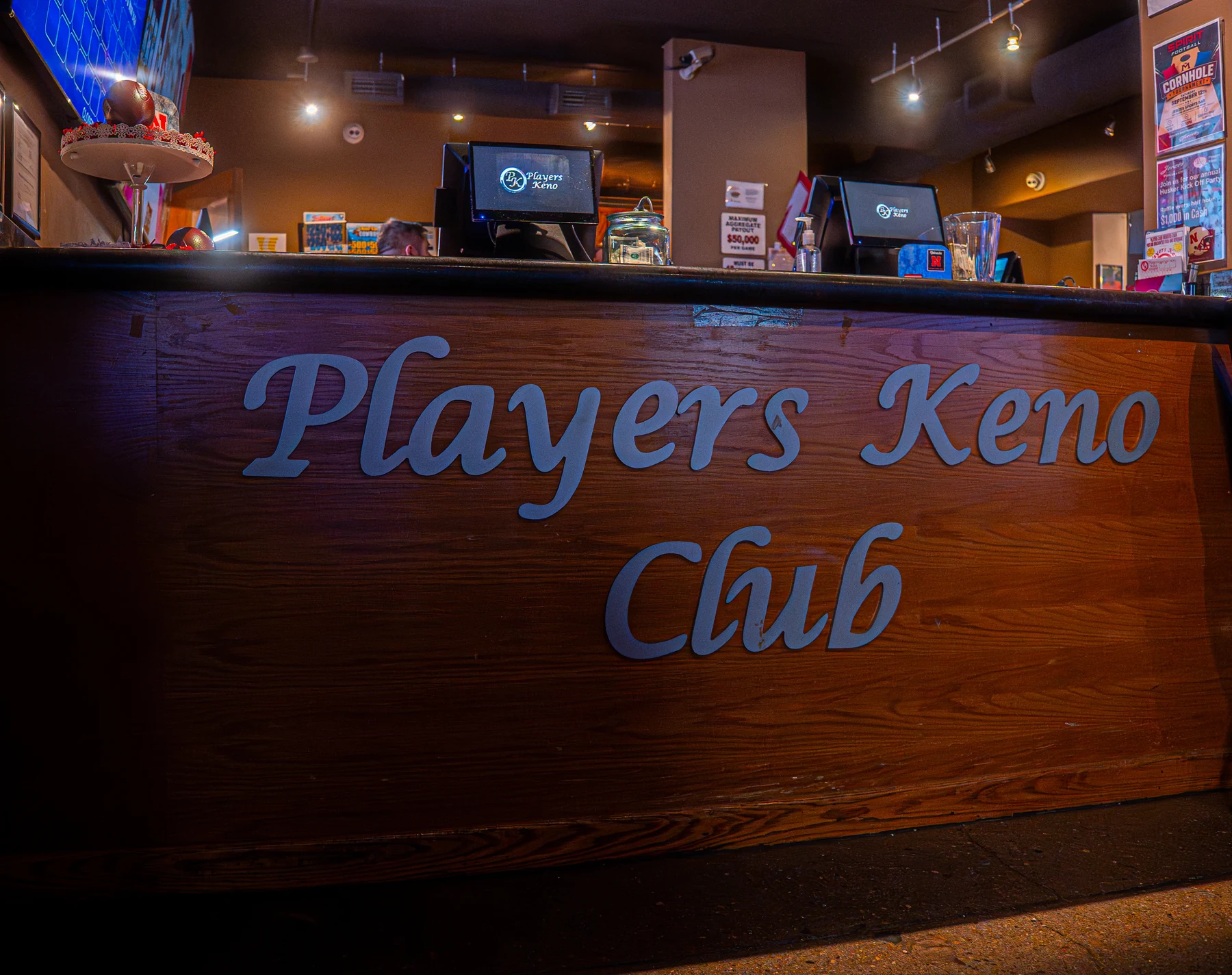 Players Keno Club counter at Jerzes