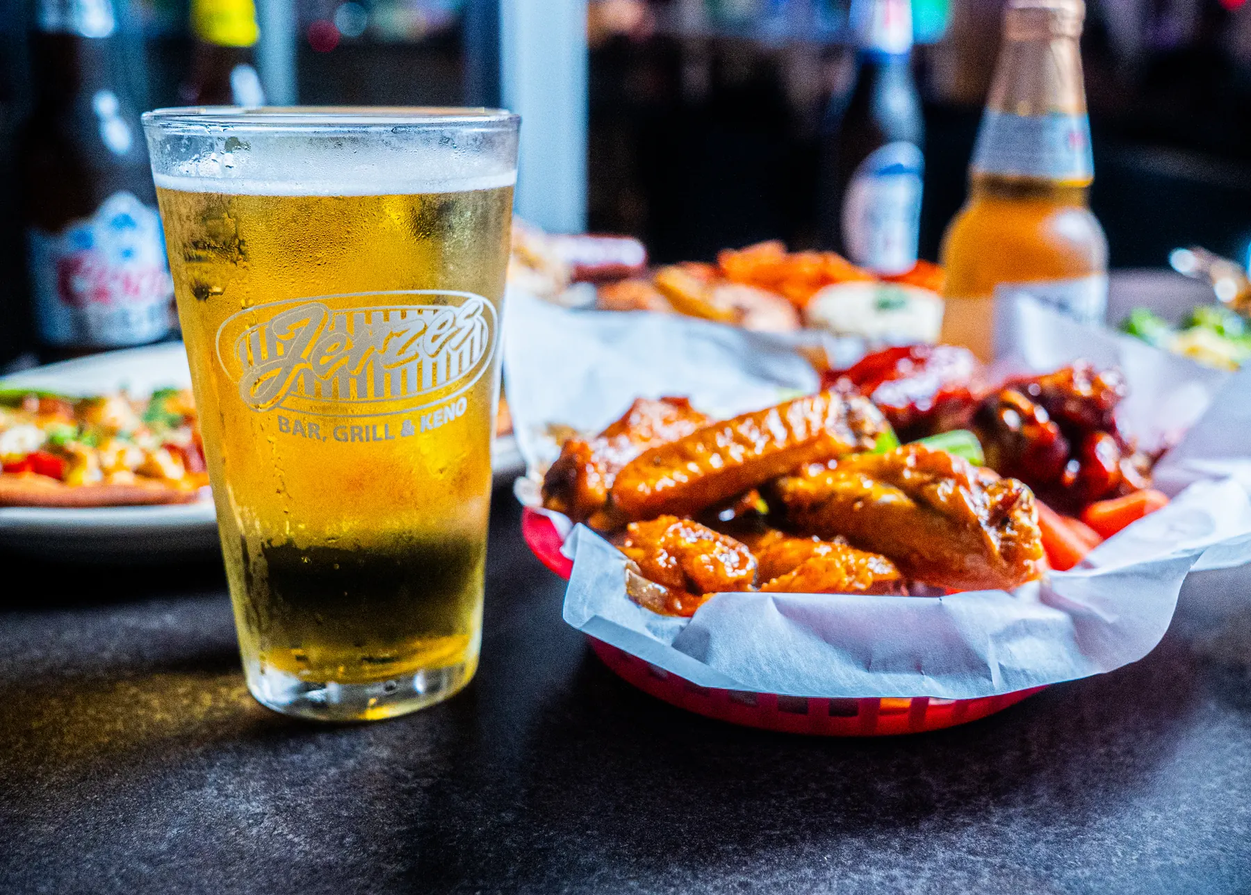 Wings and a Jerzes pint